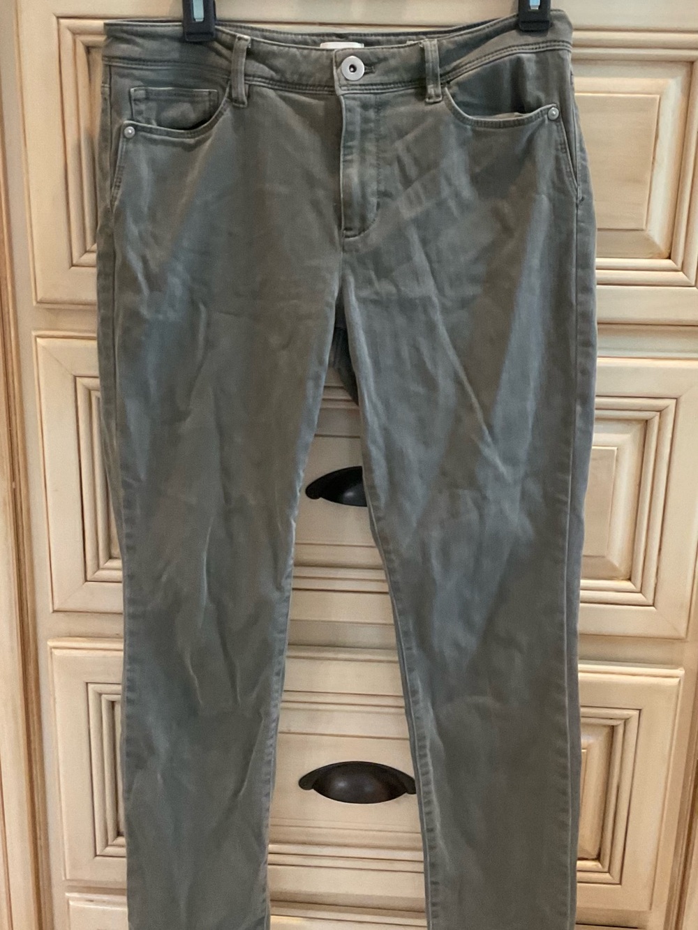 J. Jill Denim Authentic Fit Slim Ankle Olive 4